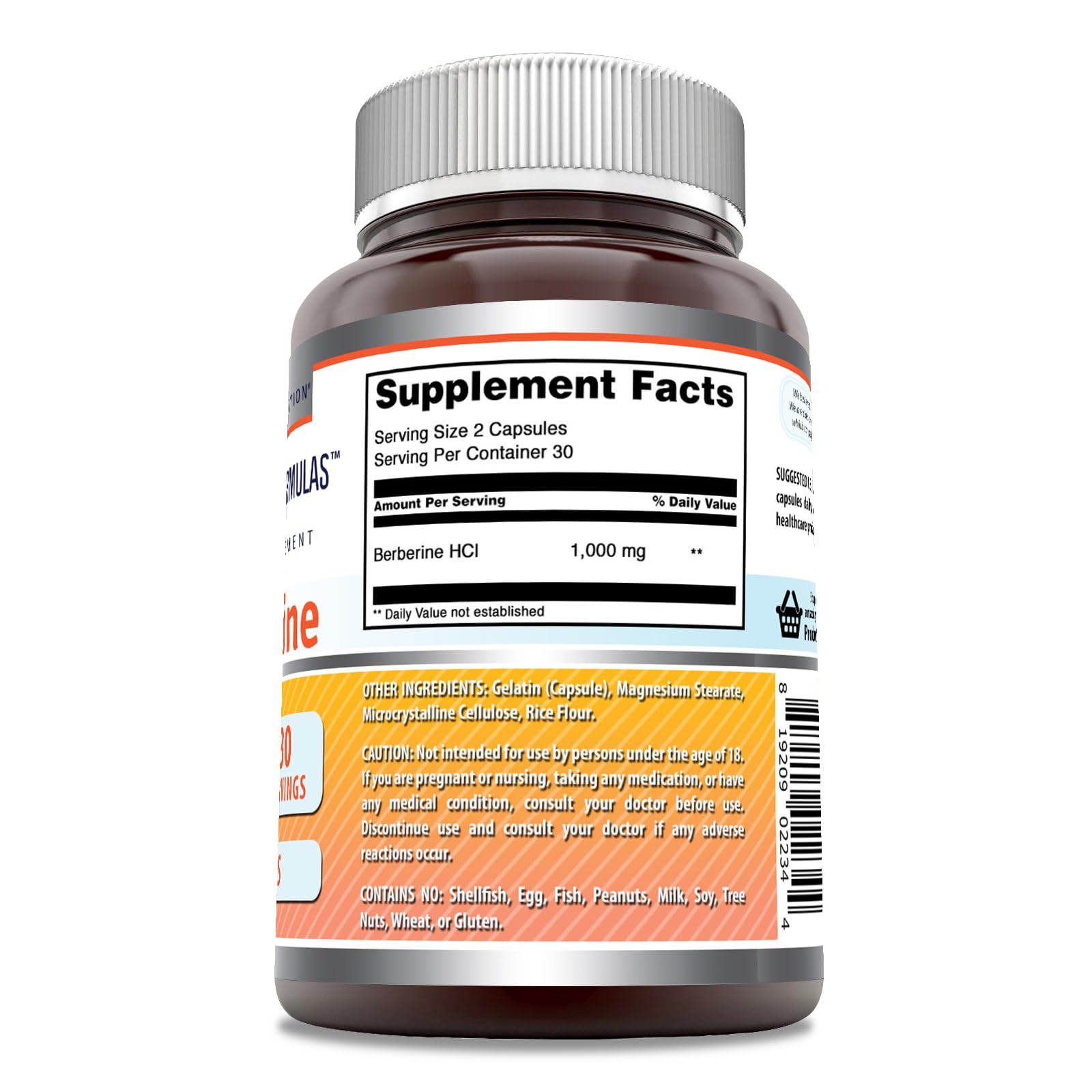Amazing Nutrition Berberine bottle cap close-up signaling quality and purity