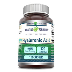 Amazing Nutrition Hyaluronic Acid bottle displays purity and potency for daily use.