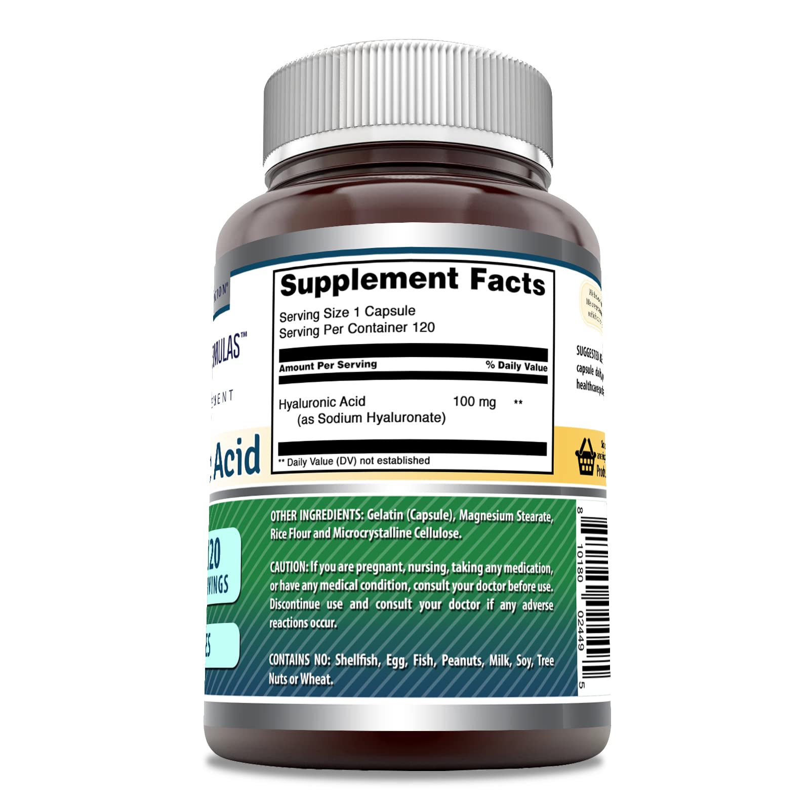 Amazing Nutrition Hyaluronic Acid capsules pour to show convenient daily dosage.