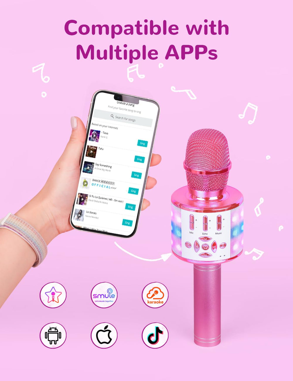 Amazmic Bluetooth 5.0 connection enables fast, stable pairing with devices.