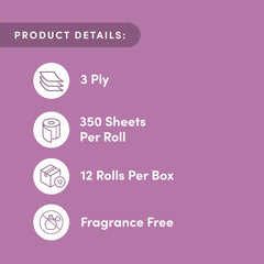 Amazon Aware 3-ply bamboo texture emphasizes strength and absorbency.