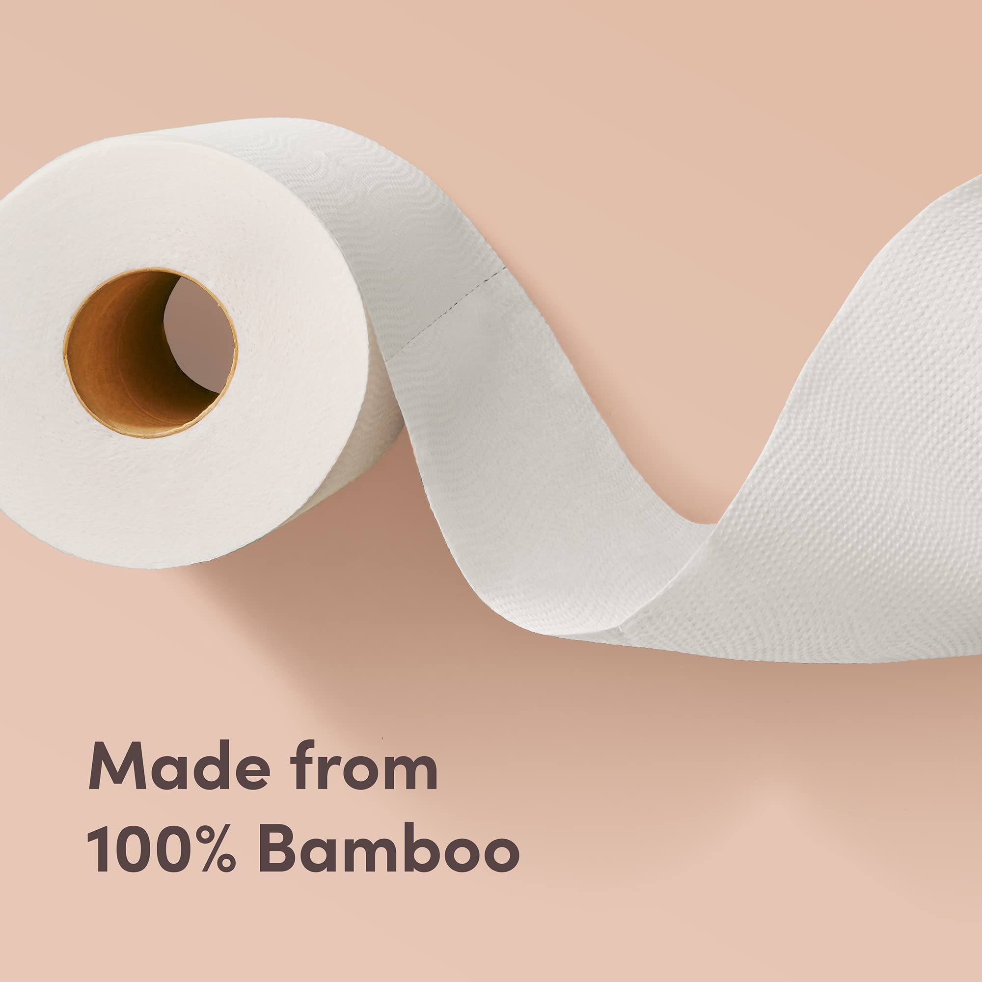 Amazon Aware bamboo 3-ply rolls close-up, highlighting softness and absorbency.
