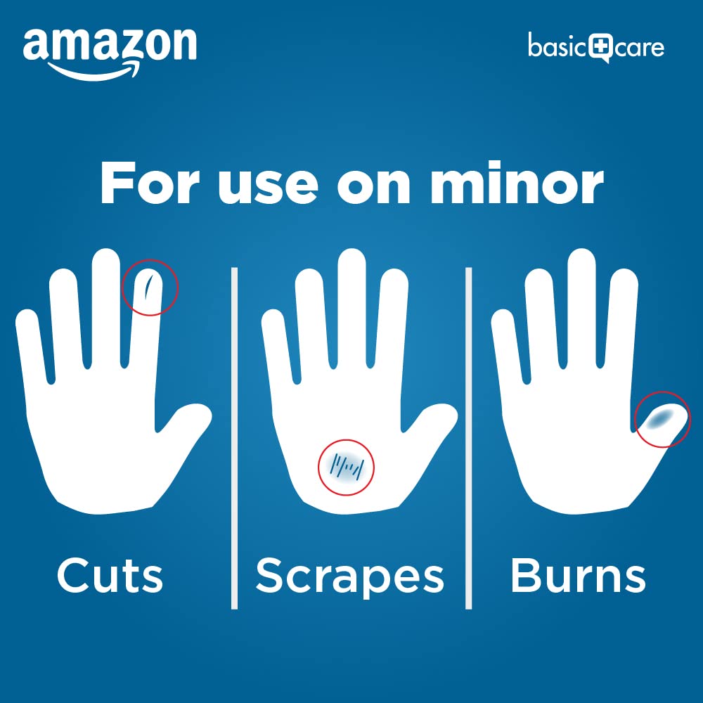 Amazon Basic Care non-stick pad cushions the wound while changing dressings.