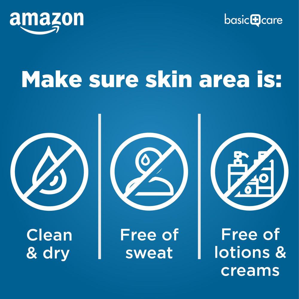 Amazon Basic Care bandages in assorted sizes are ready for quick minor wounds.