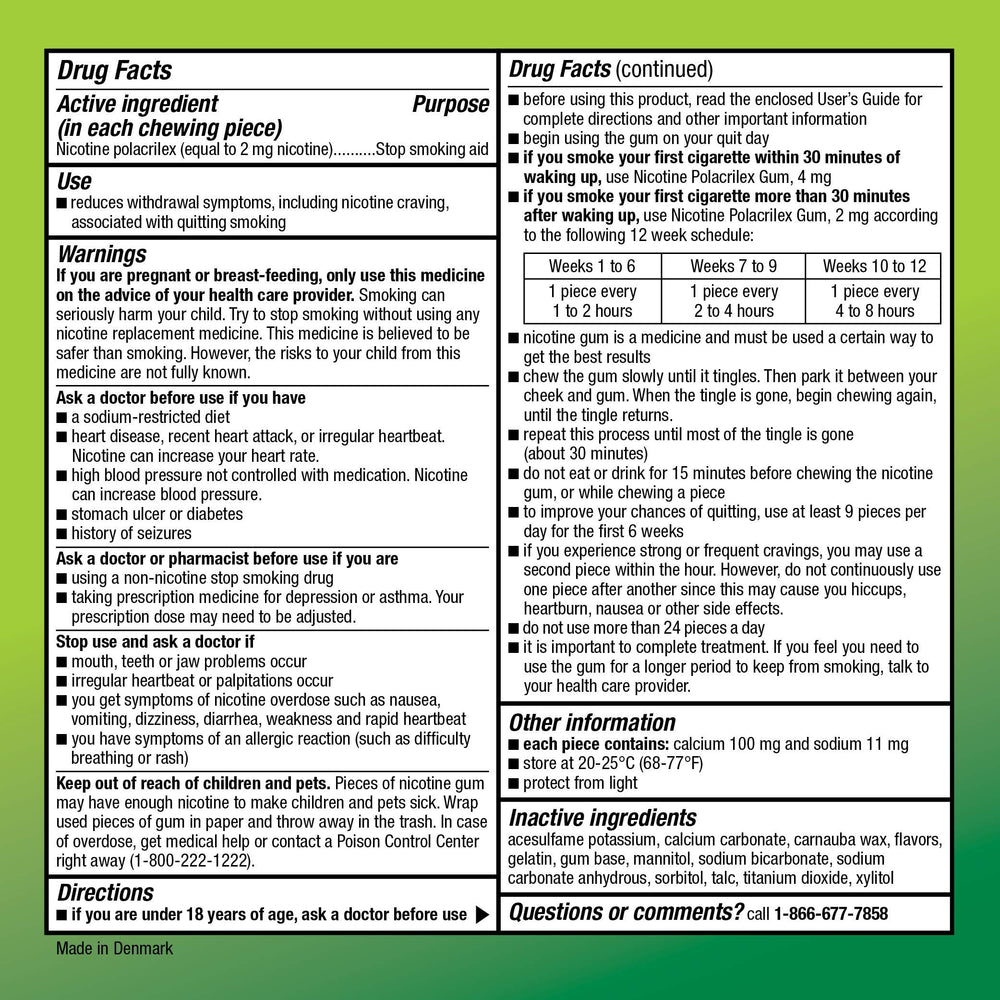 Mint flavor label on Amazon Basic Care gum emphasizing Cool Mint aroma.