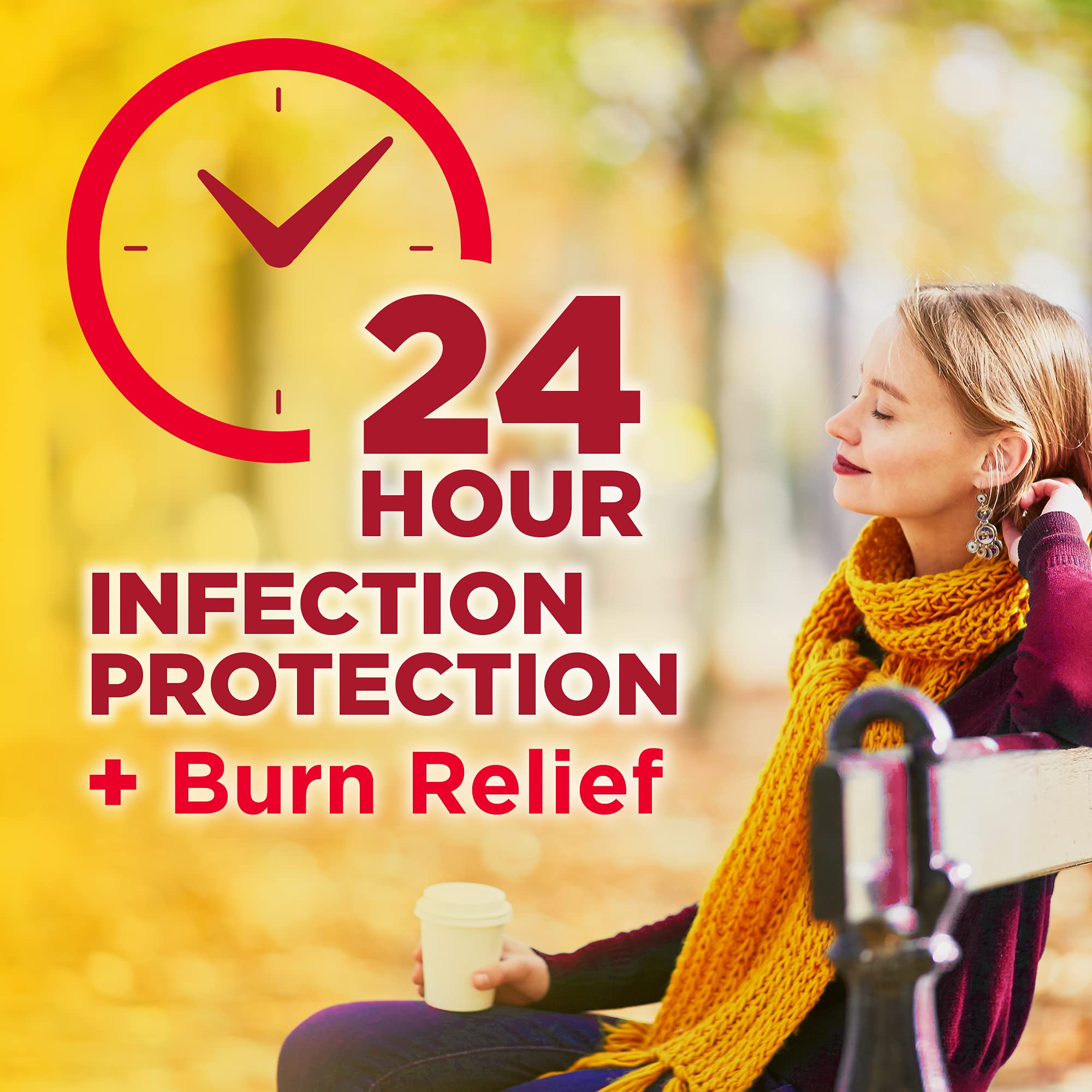 Active ingredients list shows Bacitracin, Neomycin, and Polymyxin B for protection
