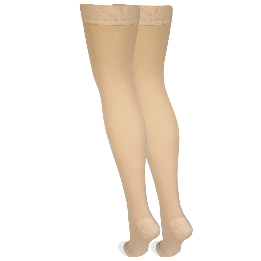 Amazon Basic Care knit heel pocket; keeps stocking in place during movement