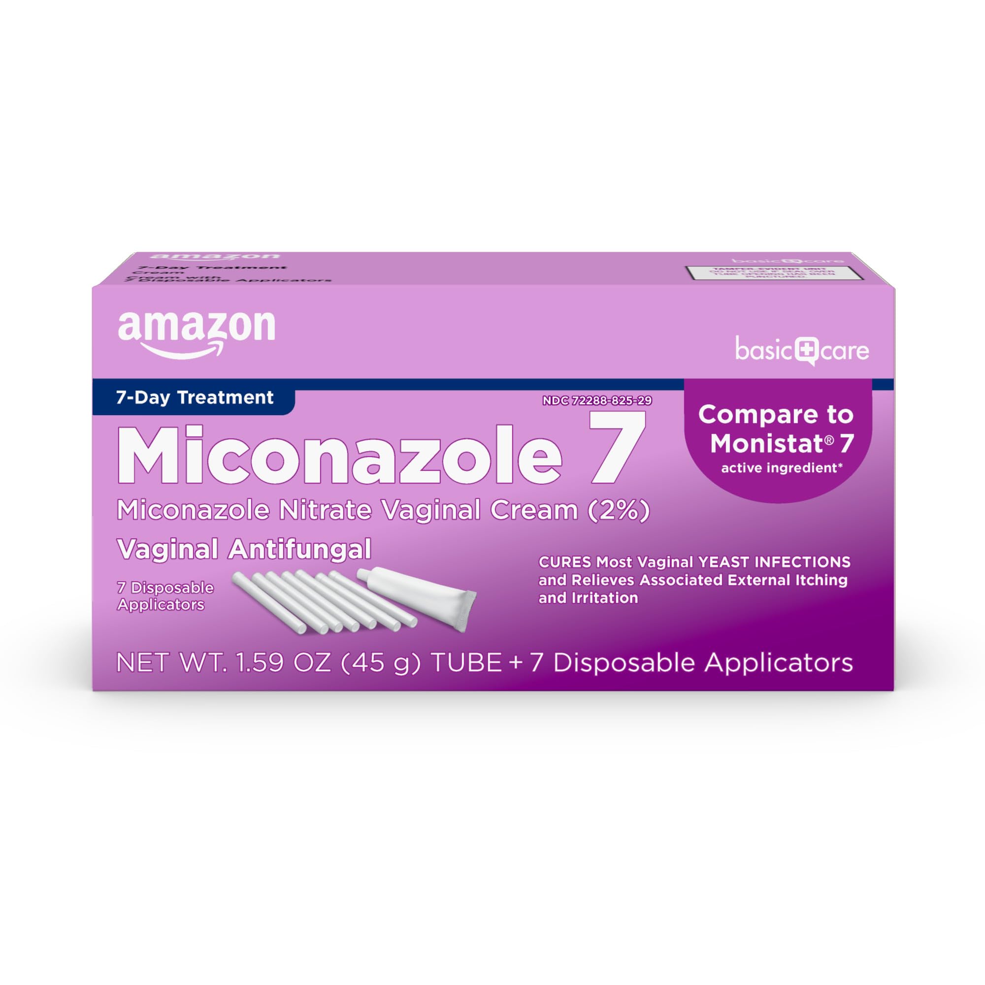 Amazon Basic Care Miconazole 7 tube of cream for vaginal treatment.
