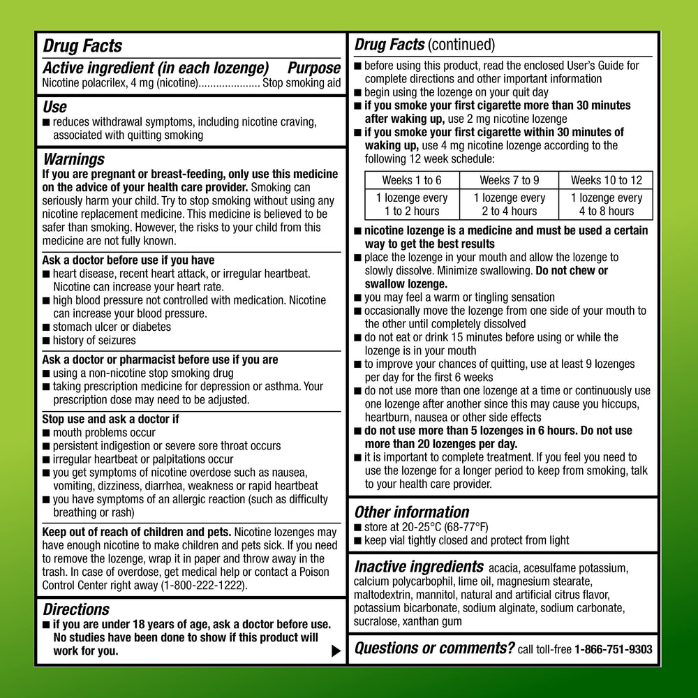 Active ingredient nicotine polacrilex mirrors Nicorette, offering familiar relief potential.