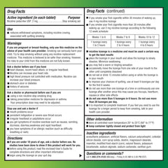 Amazon Basic Care mini nicotine lozenge 2 mg mint in hand demonstrating ease of use.