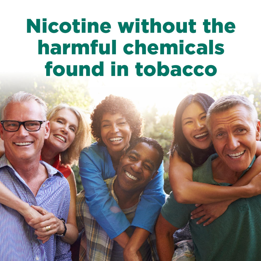 Amazon Basic Care nicotine gum 2 mg Arctic Mint dispensed for ongoing cravings relief