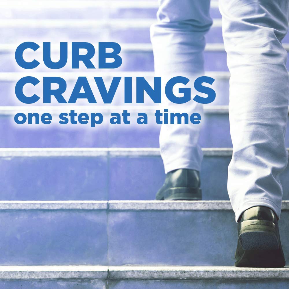 Amazon Basic Care packaging open, quick access to gum during quit journey.