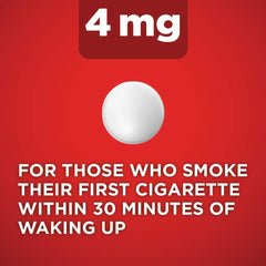 Amazon Basic Care Nicotine Lozenge 4 mg cherry label closeup highlighting dye-free and gluten-free features