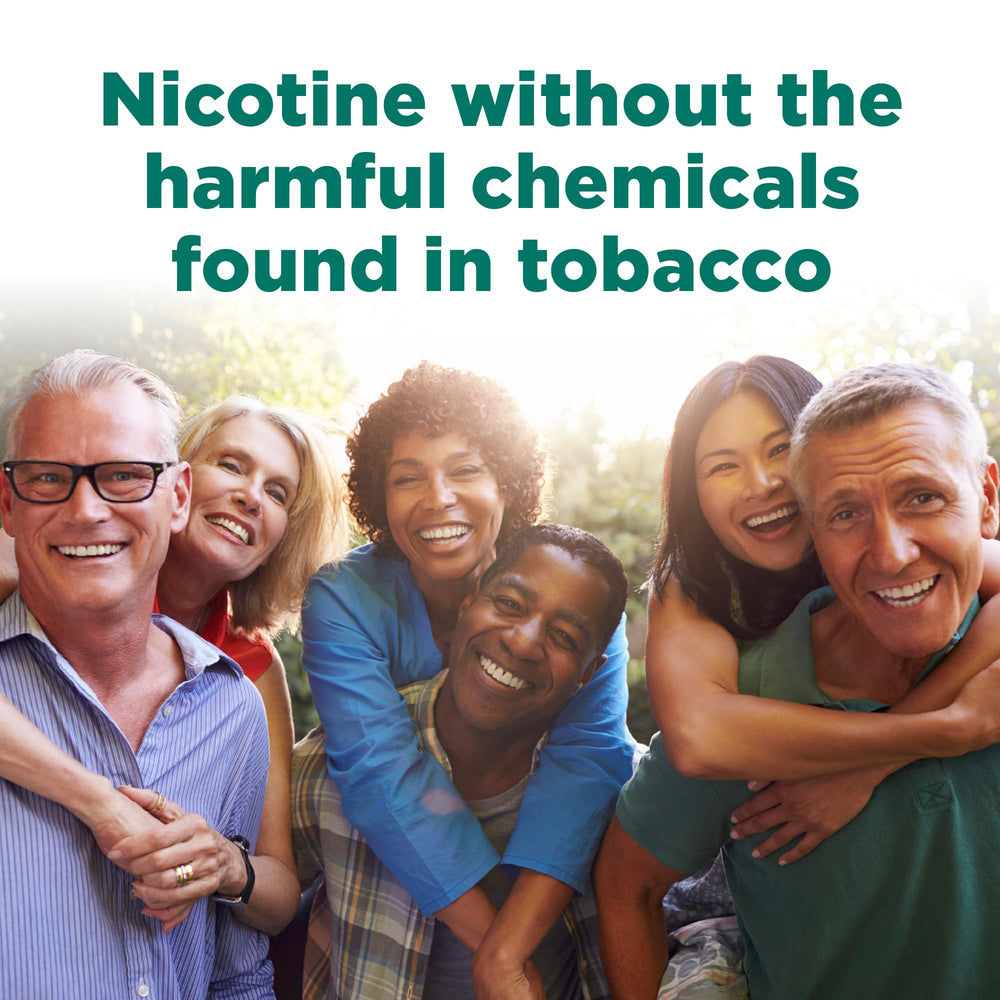 Amazon Basic Care mint gum on-the-go is a discreet support option for quitting cravings.