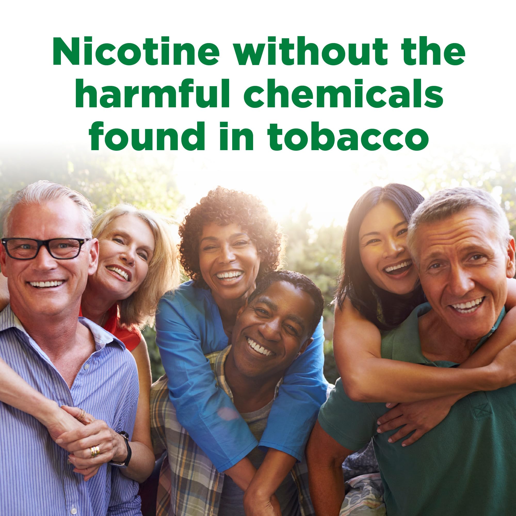 Ingredient label shows nicotine polacrilex content and NRT role