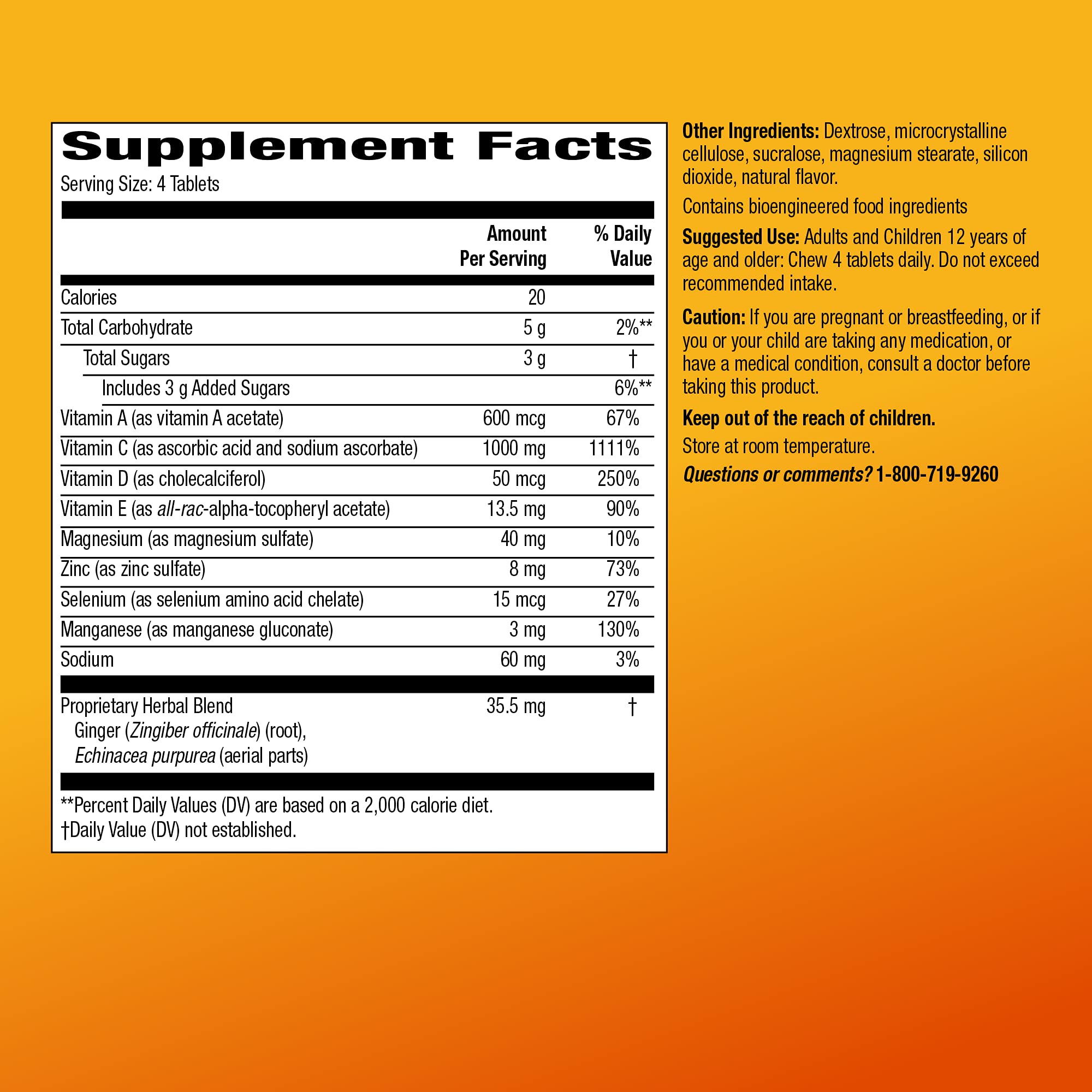 Amazon Basic Care vitamin C blend highlights robust immune-supporting nutrients.
