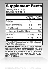 Amazon Basic Care Vitamin C Drops orange grapefruit mix offers variety.