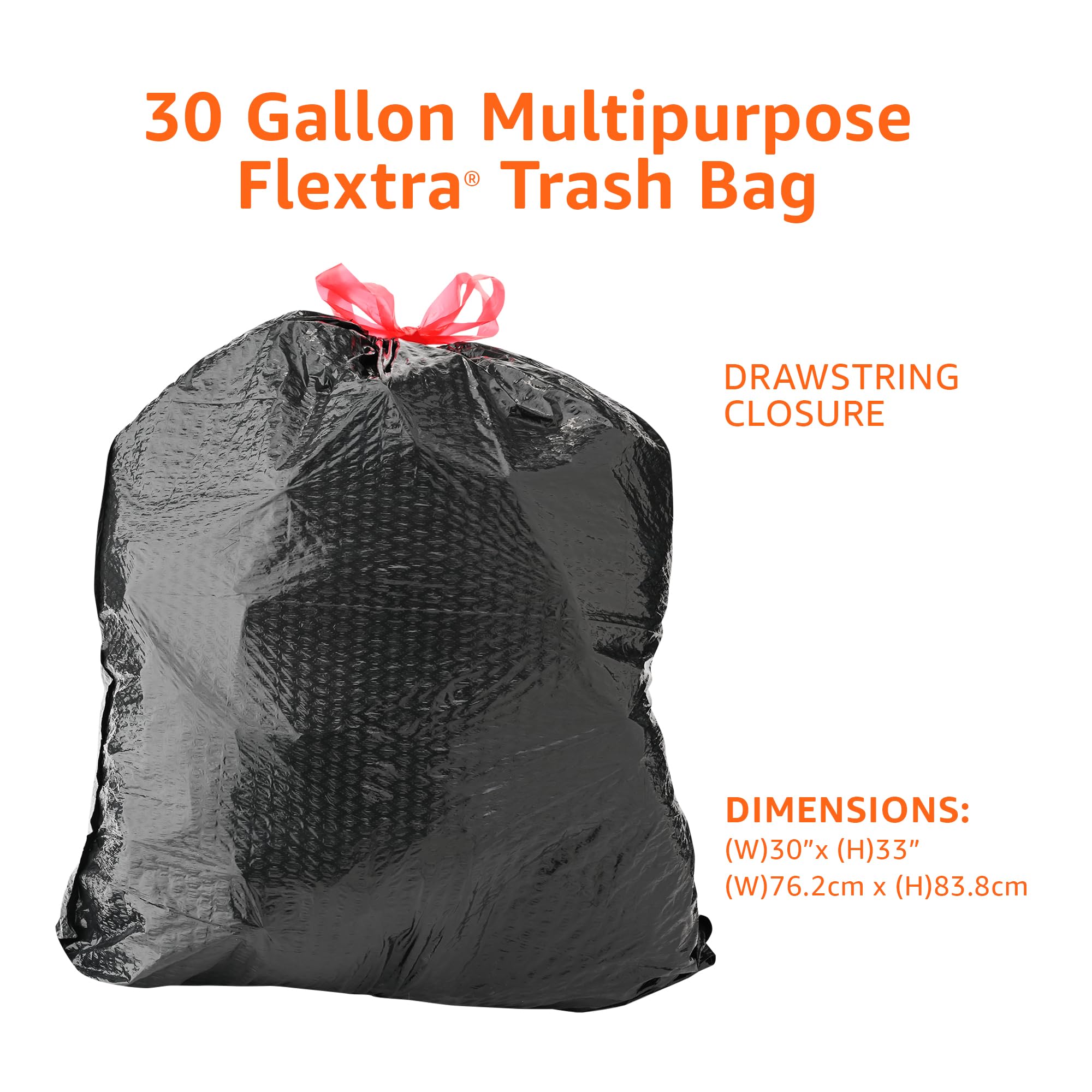 Amazon Basics 20% PCR material trash bags support eco-conscious waste care