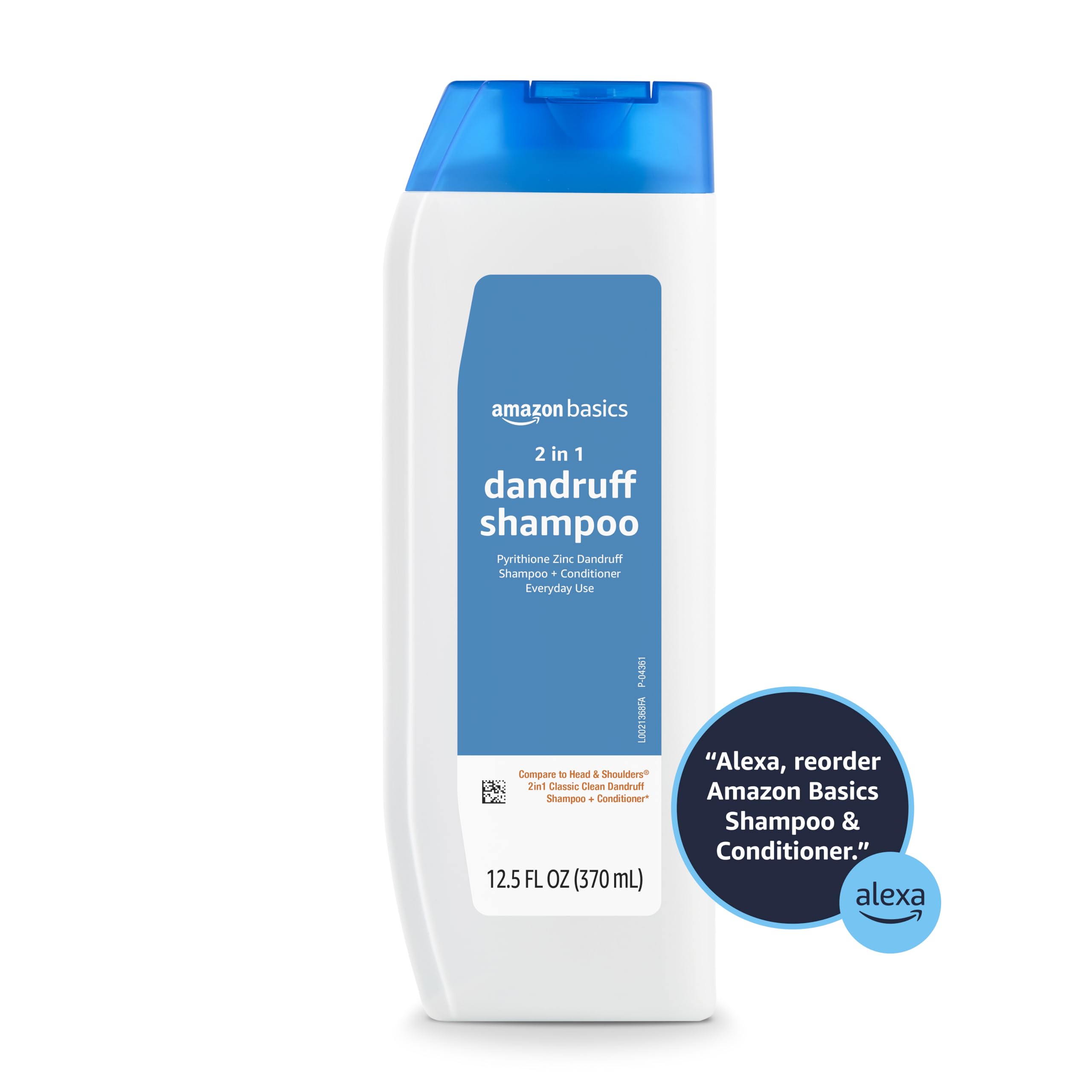 Amazon Basics 2-in-1 shampoo label highlights USA-made production and components