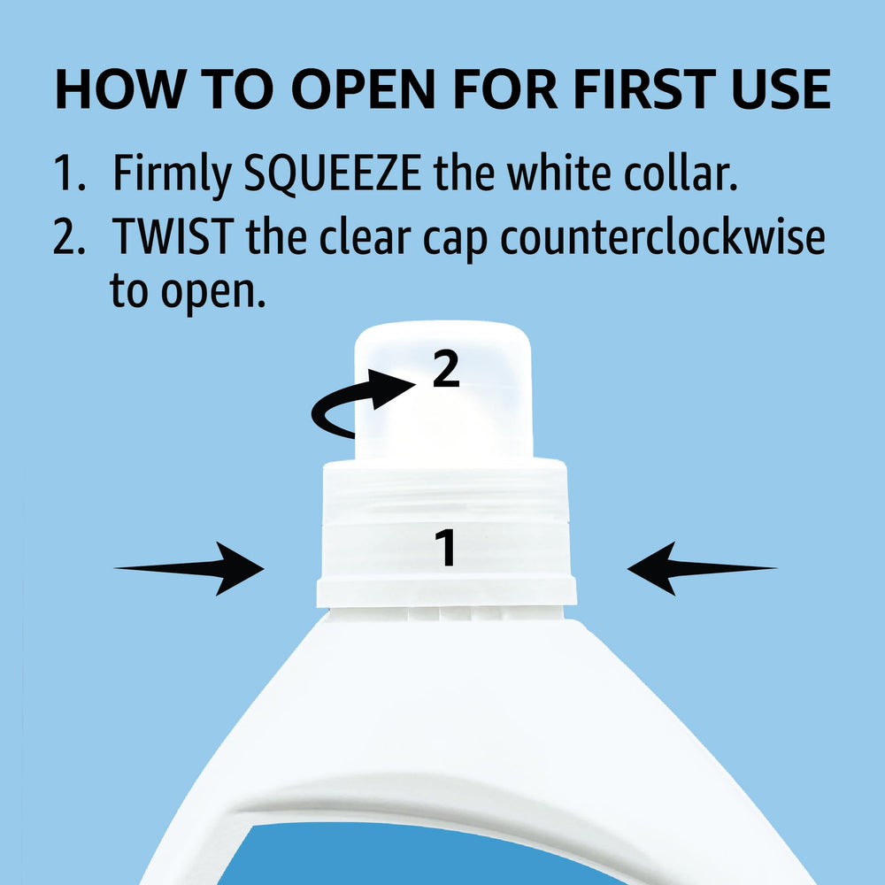 Amazon Basics 82.5-oz bottle provides many loads per purchase.