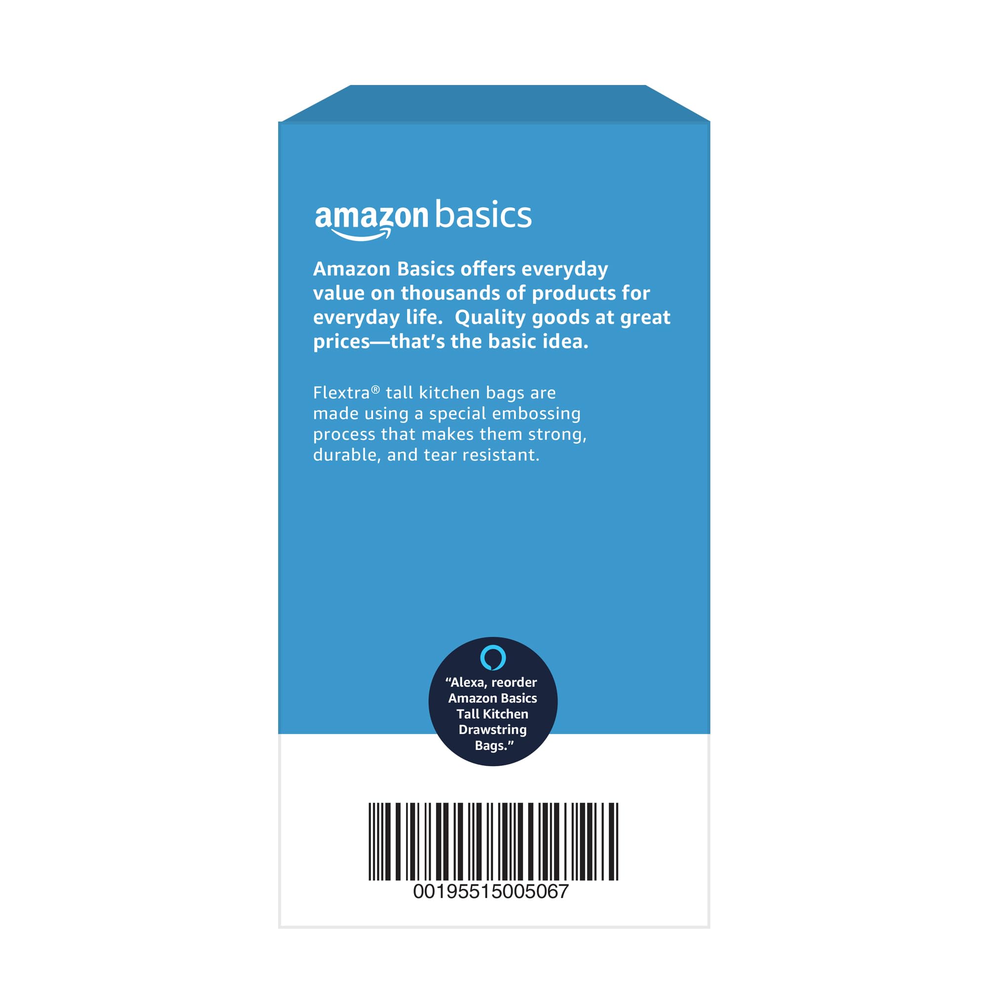 Amazon Basics 90-count pack provides reliable household supply.