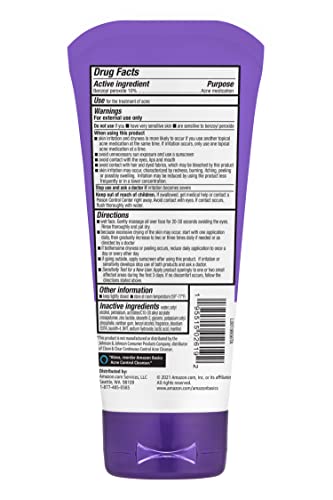 Amazon Basics Acne Face Wash foamy lather close-up for pore cleansing.