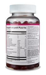 Close-up of Amazon Basics gummies showing chewy texture and fruit flavor