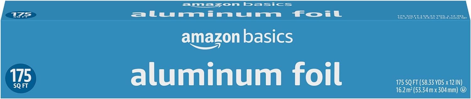 Amazon Basics aluminum foil line-baking-sheet, keeps pans clean while roasting and lining trays.