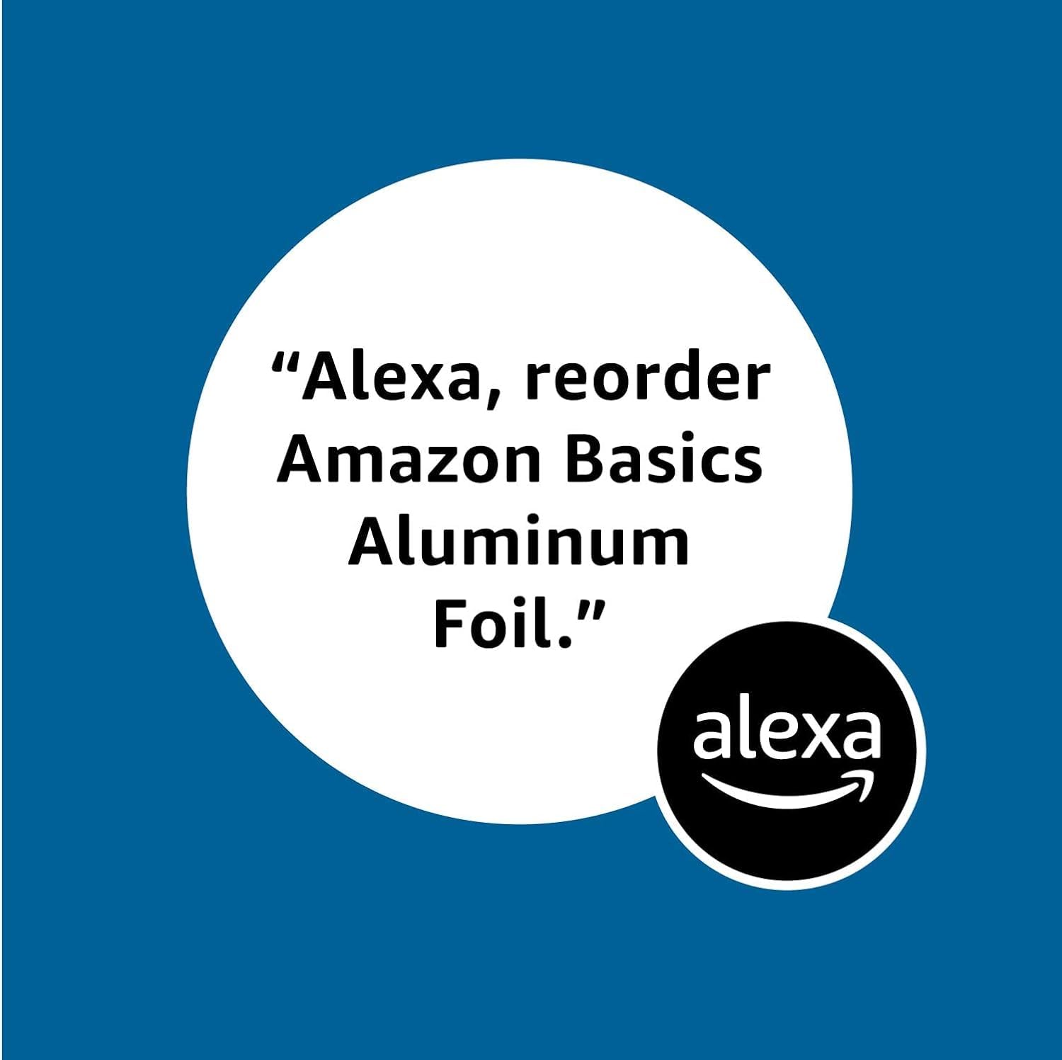 Amazon Basics aluminum foil wraps store leftovers with minimal waste.