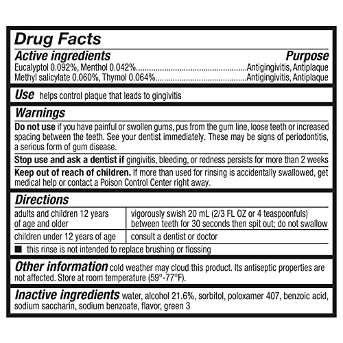 1 liter Amazon Basics mouthwash bottle on a bathroom shelf ready for consistent care