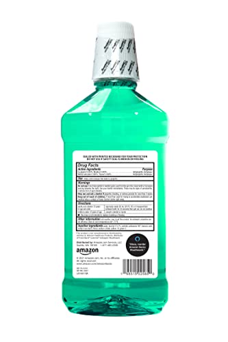 Close-up of the mint flavor label signaling refreshing taste and oral care.