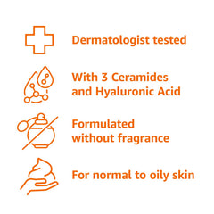 Amazon Basics ceramides label highlights barrier-supporting ingredients for resilience.