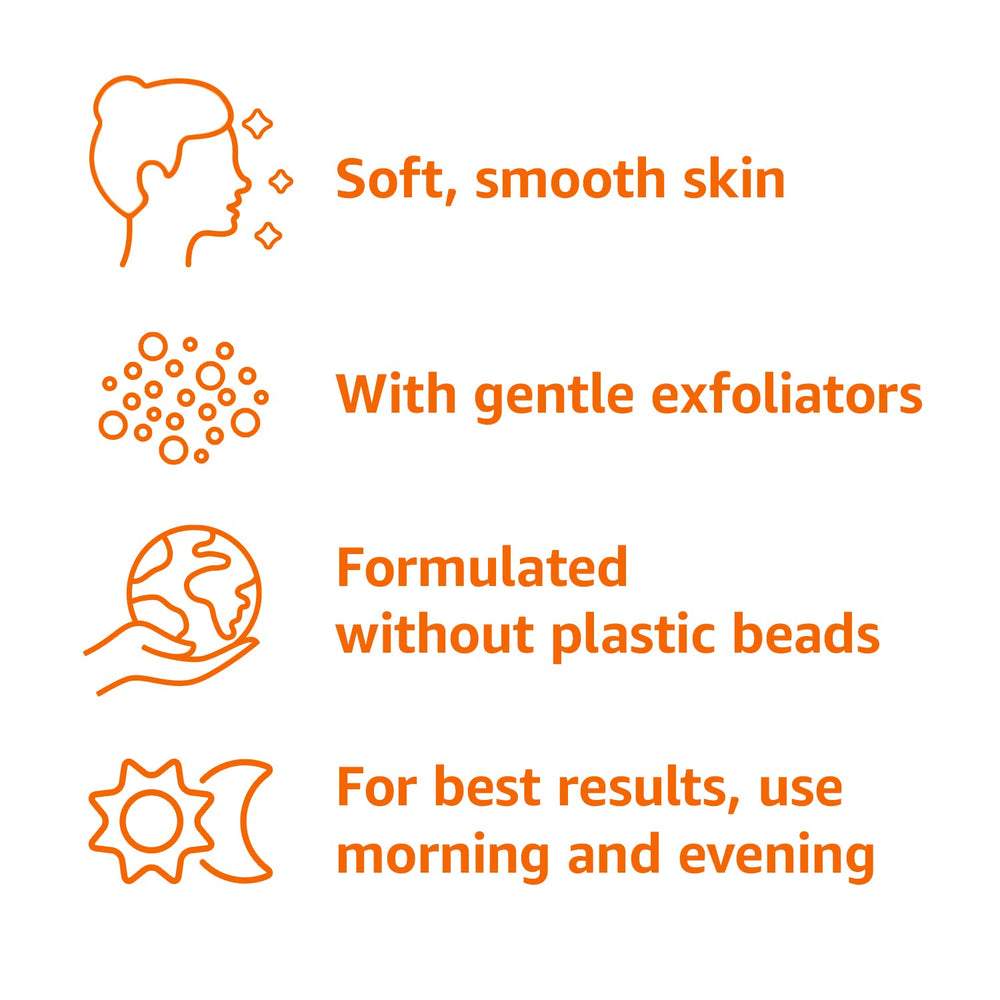 Amazon Basics cleanser rinse closeup highlights clean rinse and refreshed skin