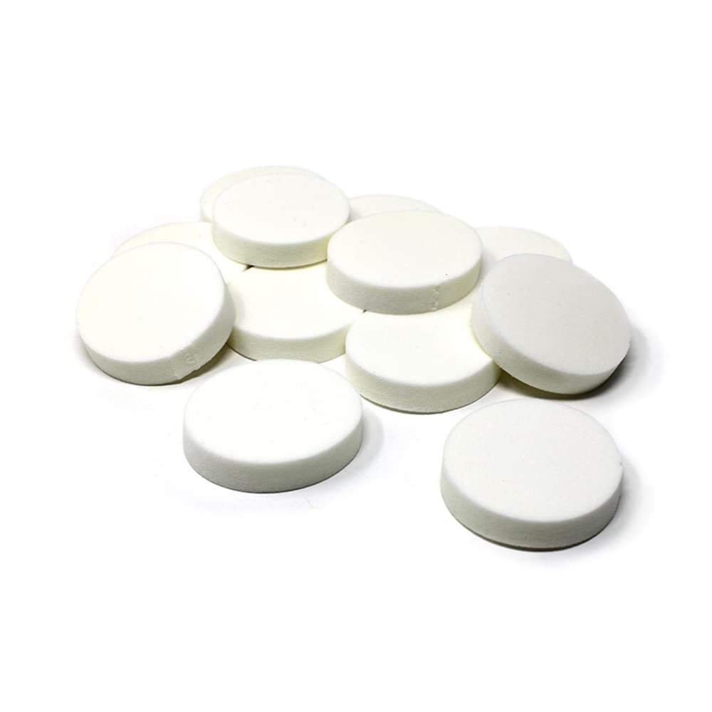 Close-up of Amazon Basics Cosmetic Foam Rounds packaging