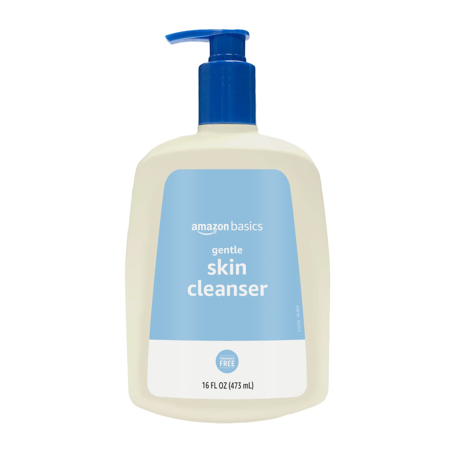 Amazon Basics Daily Facial Cleanser bottle front, fragrance-free for sensitive skin.