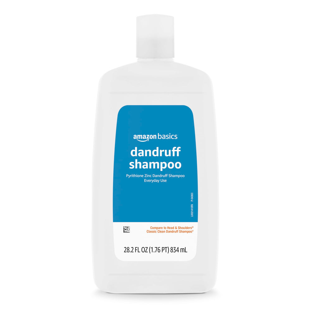 Amazon Basics dandruff shampoo bottle for daily scalp relief