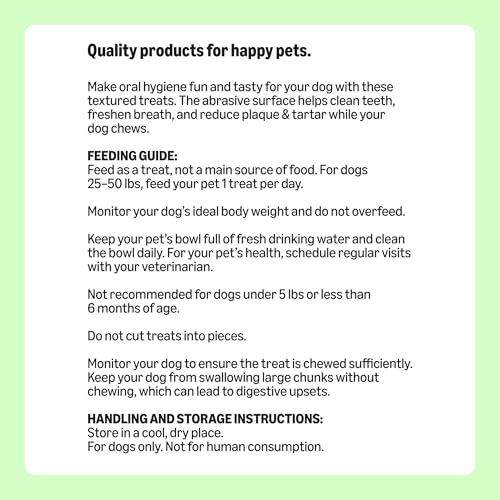 Amazon Basics dental dog treats produced in Minnesota at a family facility.