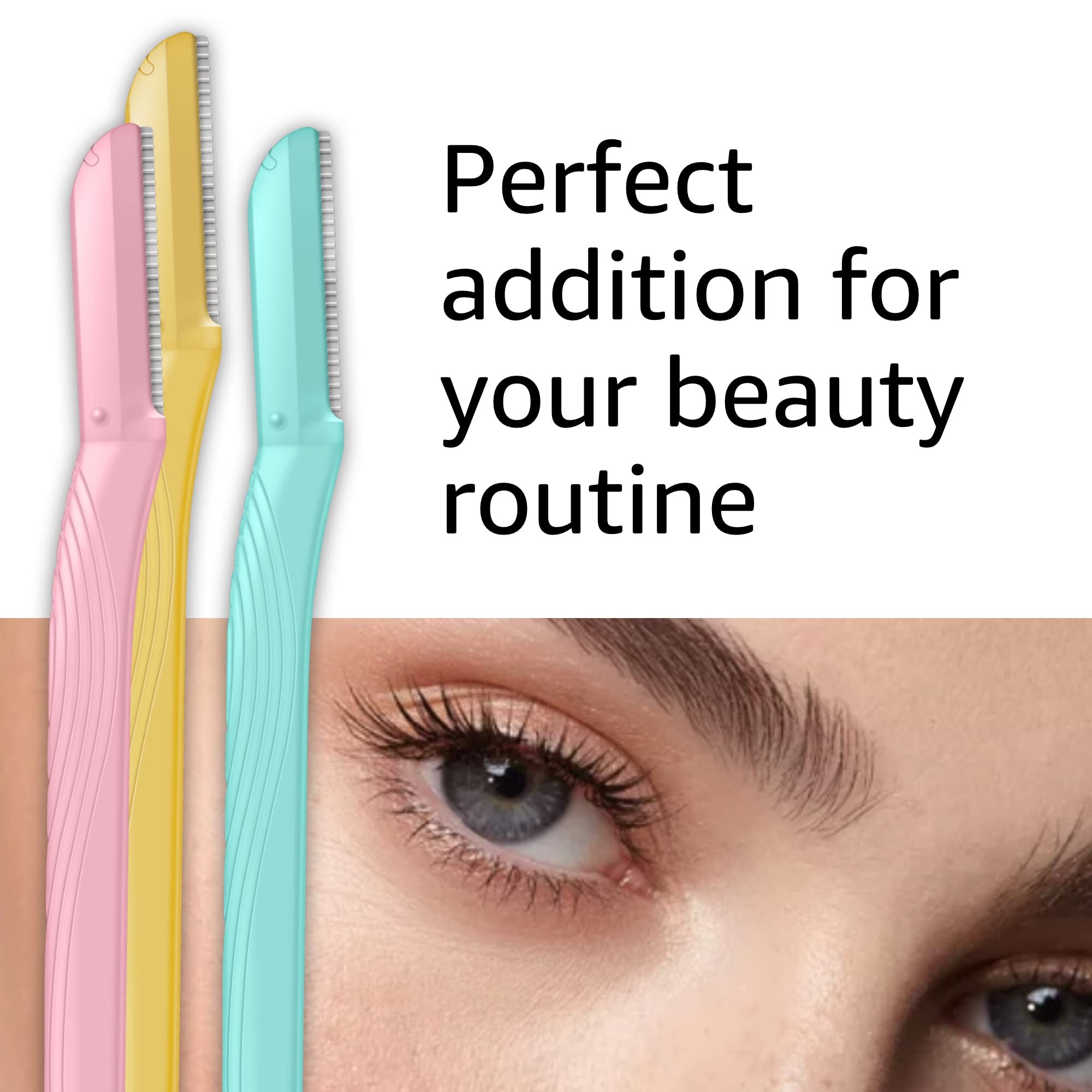 Amazon Basics Dermaplane Razor sleek multicolor handle for everyday use