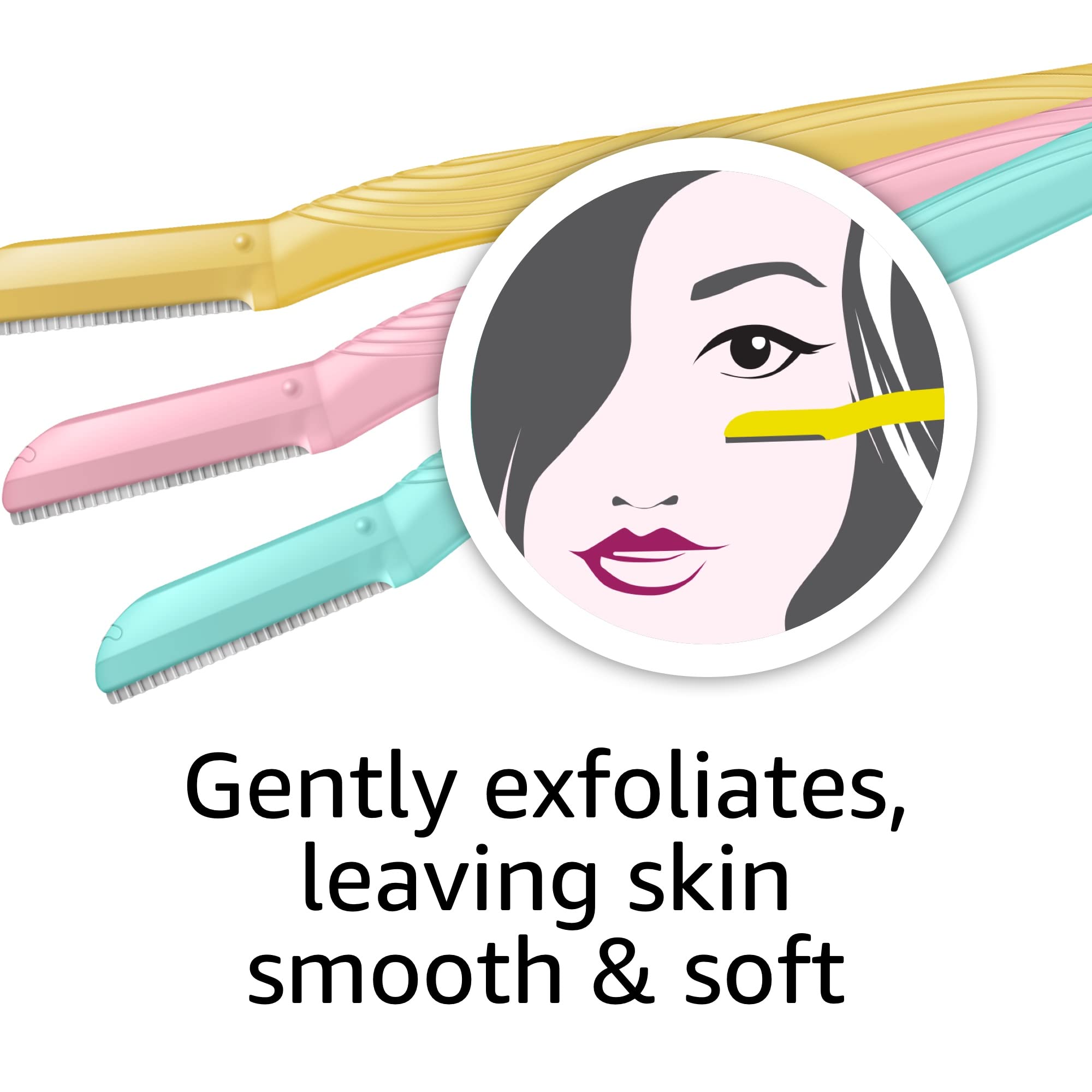 Amazon Basics Dermaplane Razor nine-razor pack for convenient facial care