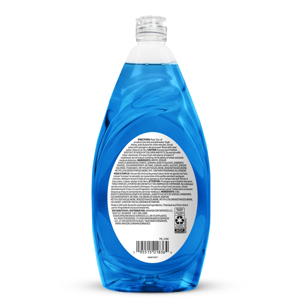 Amazon Basics dish soap packaging may vary, but quality remains consistent.