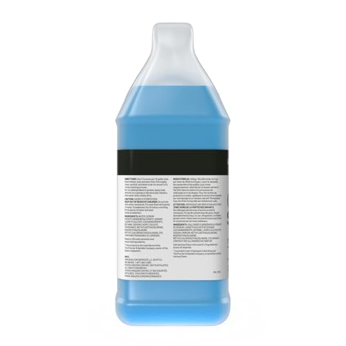 Amazon Basics dish soap being poured to create foamy lather at a prep station.
