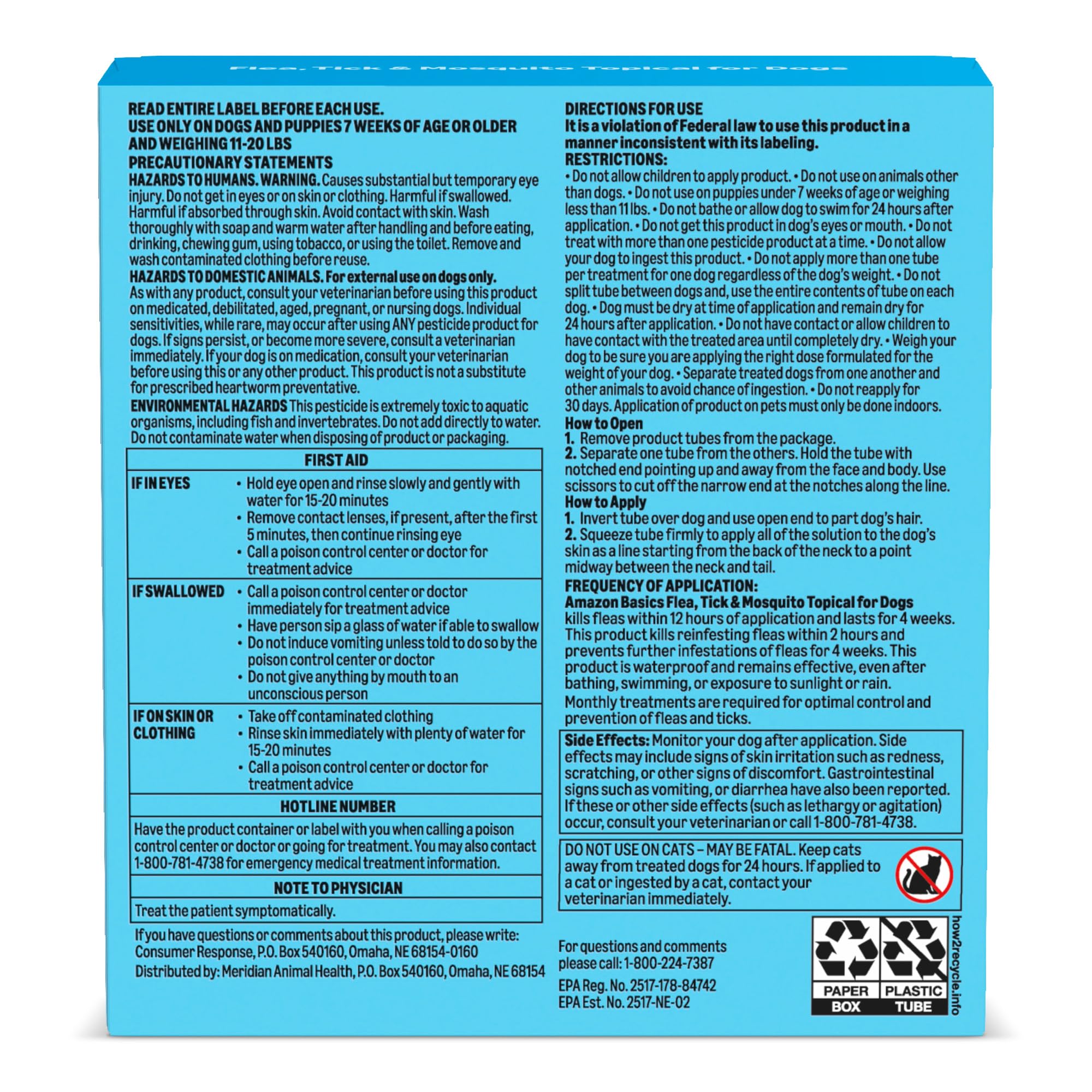 Amazon Basics dog care routine image illustrating flea prevention steps.