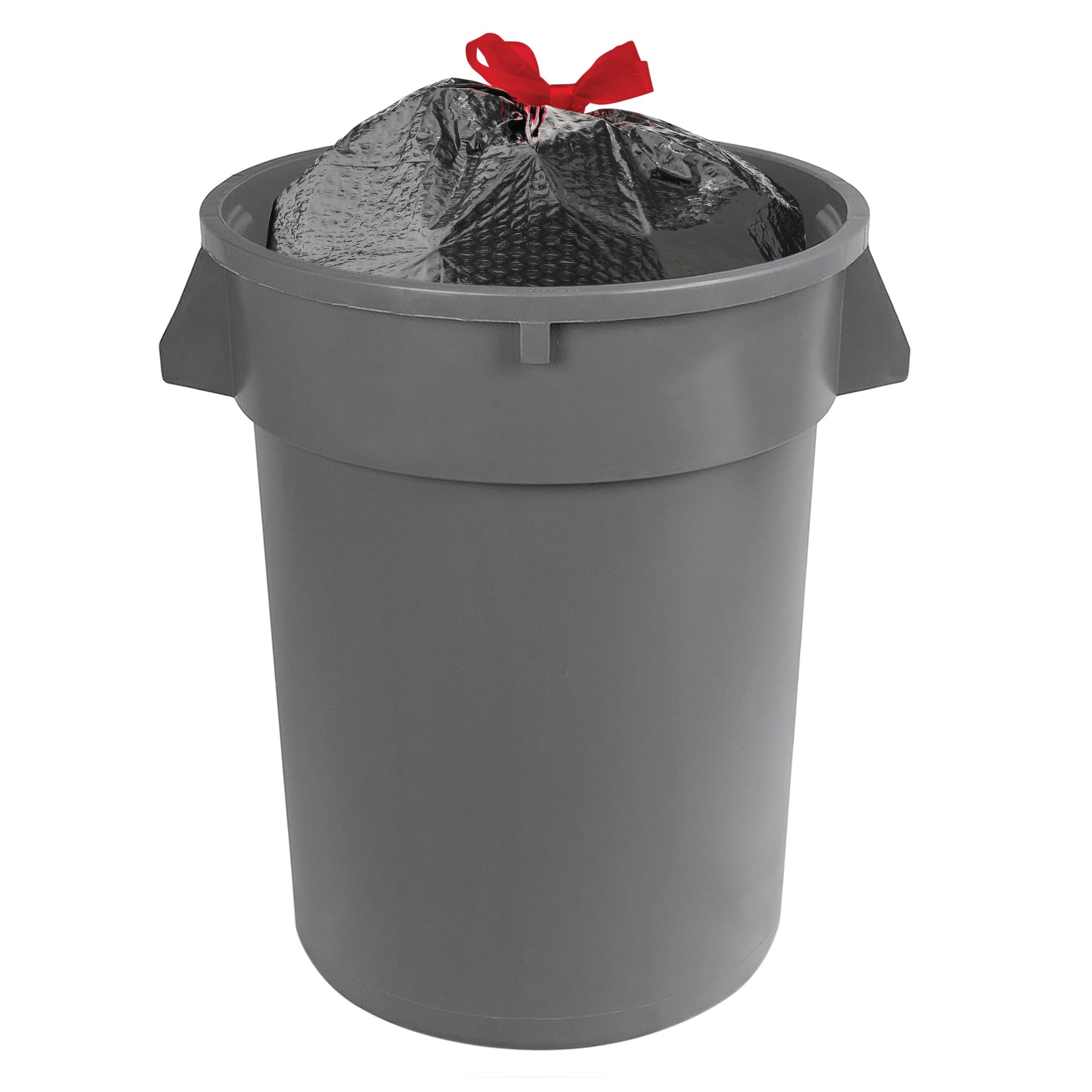 Amazon Basics drawstring closure trash bags for easy sealing
