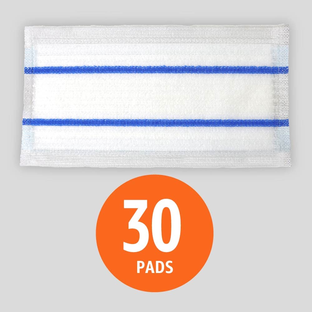 Amazon Basics mop pad 11 by 5.9 inches delivering broad coverage for messes.