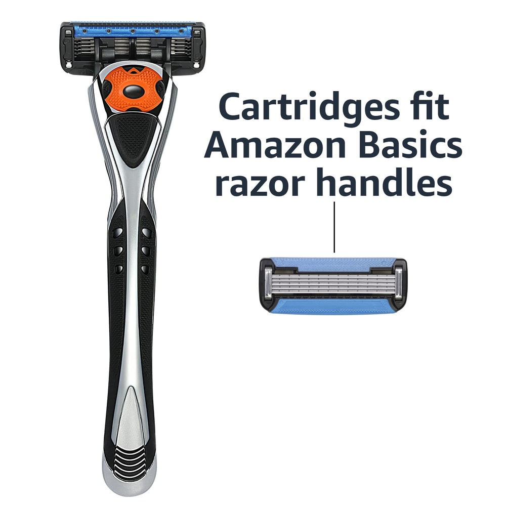 Amazon Basics dual lubrication strip for a gentler shaving experience