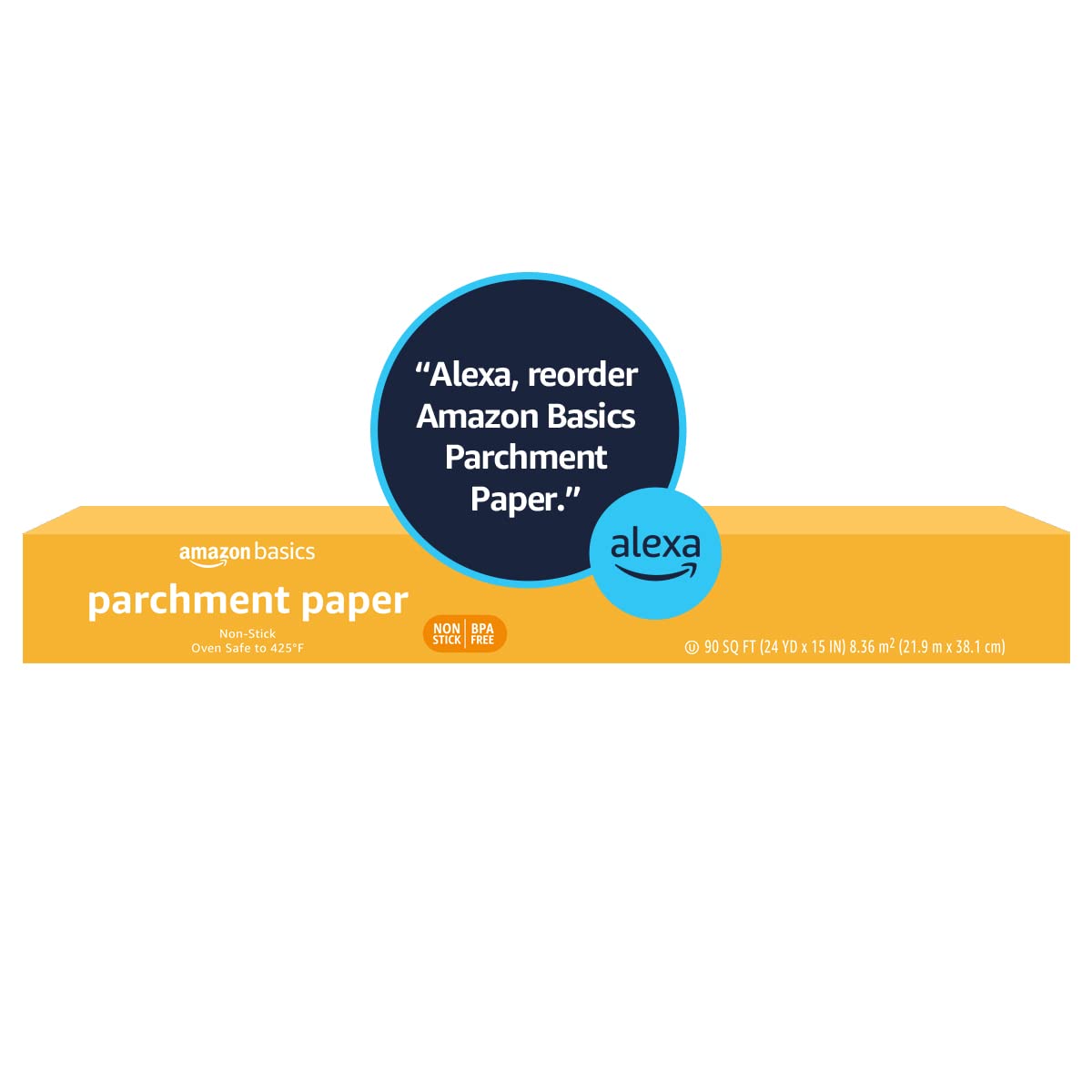 Amazon Basics parchment paper keeps trays clean during cooking and baking.
