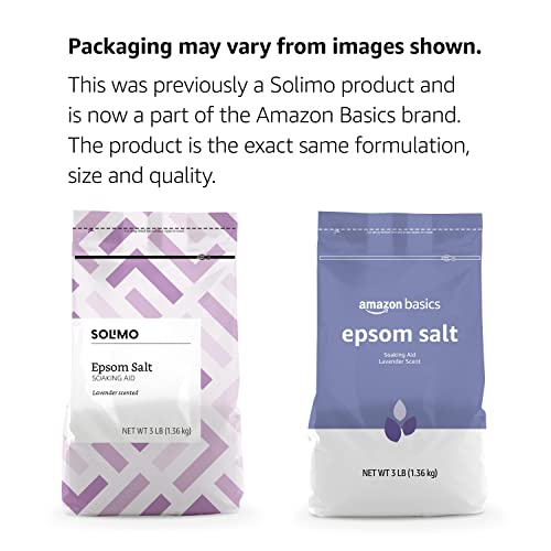 Amazon Basics Epsom Salt resealable bag for easy storage.