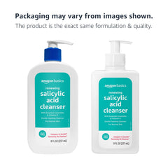 Foaming lather from Amazon Basics Exfoliating Face Wash ready to cleanse skin