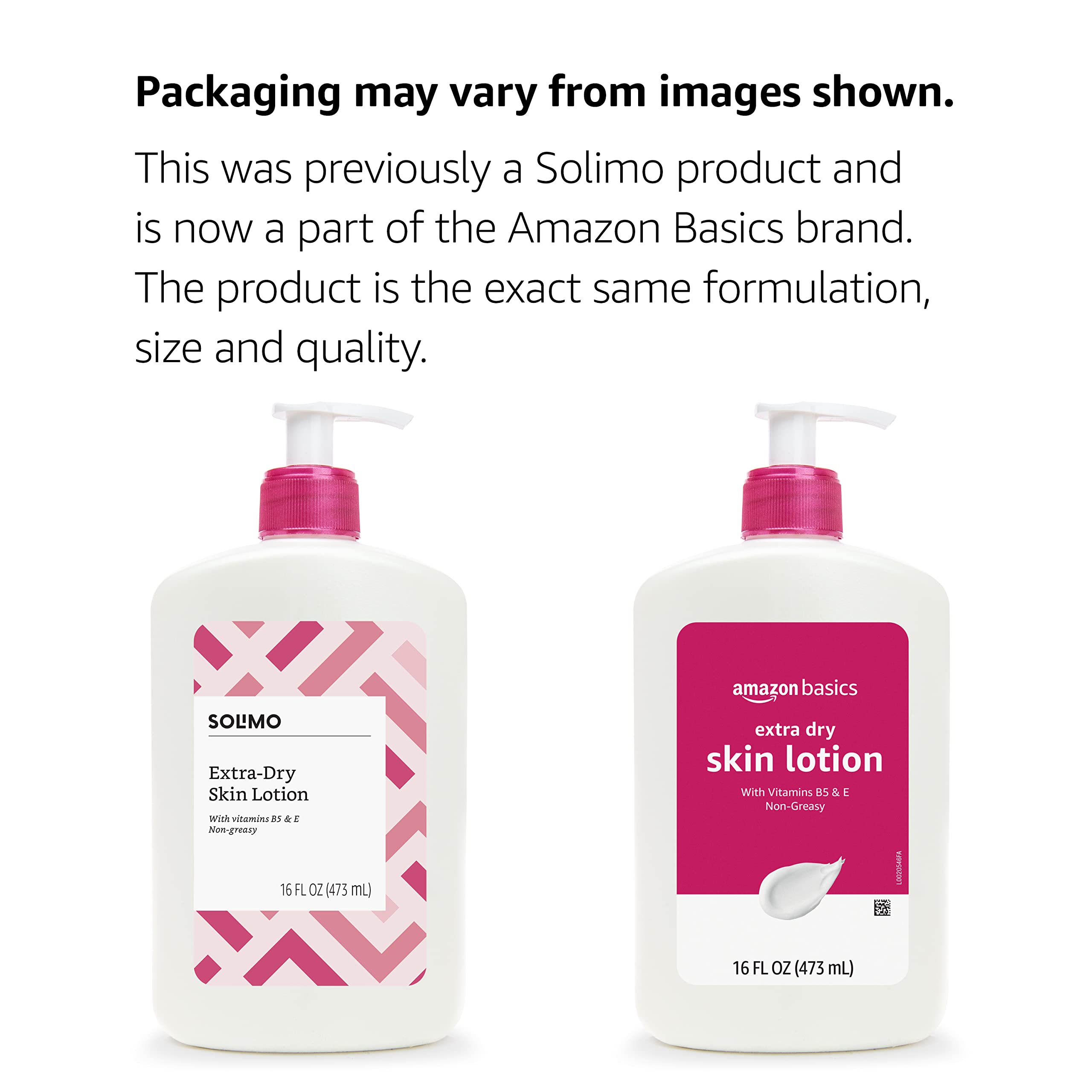 Amazon Basics lotion texture close-up highlights quick-absorb feel