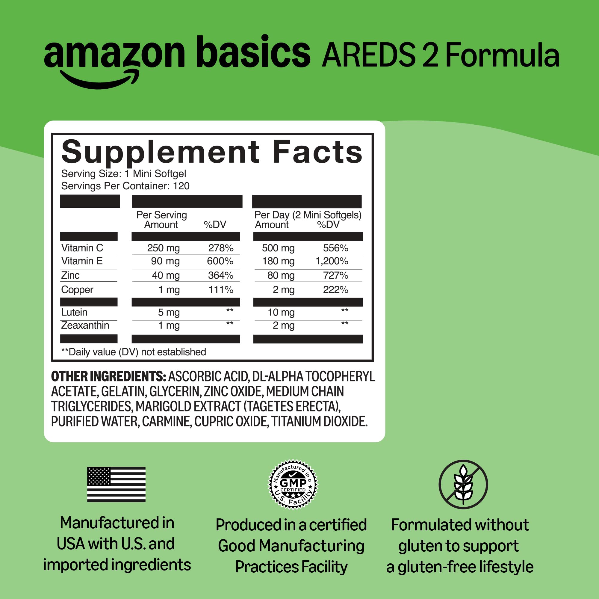 Amazon Basics eye health packaging ready for storage and shelf display